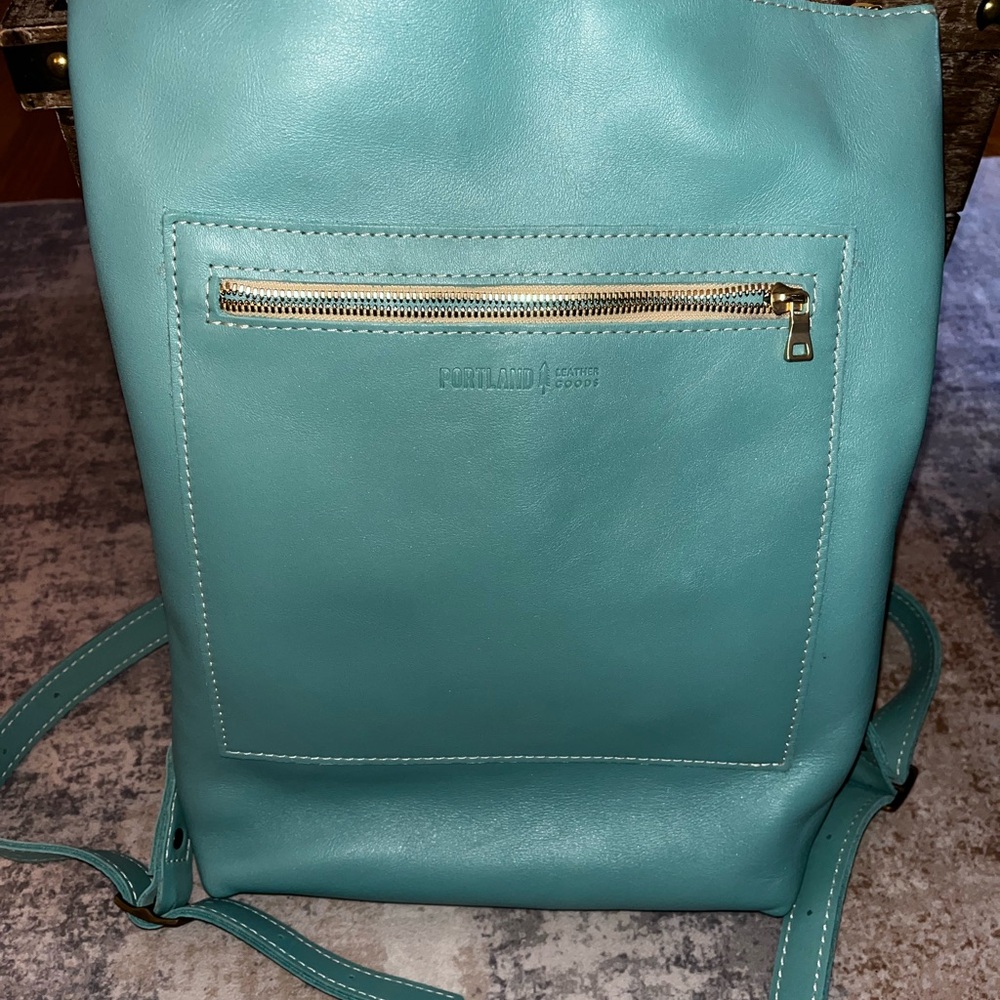 Portland Leather Teal Backpack